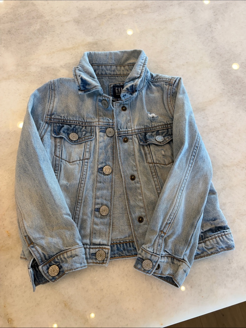 GAP Light Wash Kids Denim Jean Jacket Sz 5